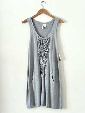 NWT Red Camel Heather Grey Cottagecore Ruffle Front Dress – Size XL